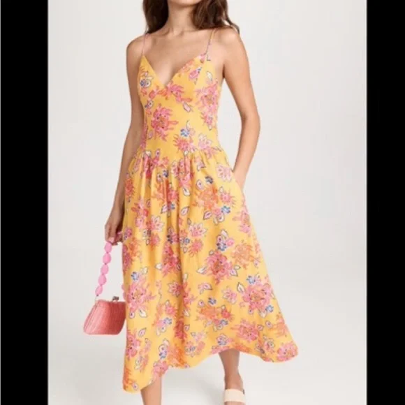 RHODE Yellow Floral Dress - Picture 2 of 4